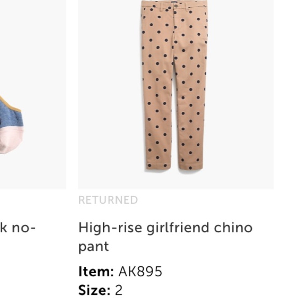 JCrew Girlfriend Hi Rise Chinos